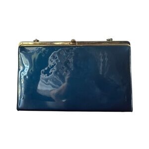 Vintage MCM Blue Patent Handbag